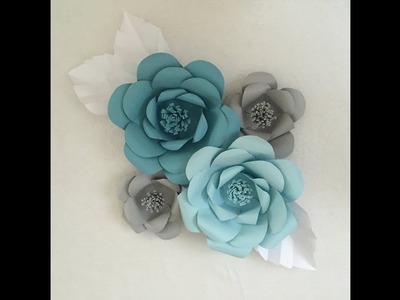 DIY  Giant paper flowers wall decor