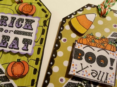 DIY HALLOWEEN GIFT TAGS USING CEREAL BOXES | PAPER CRAFTING