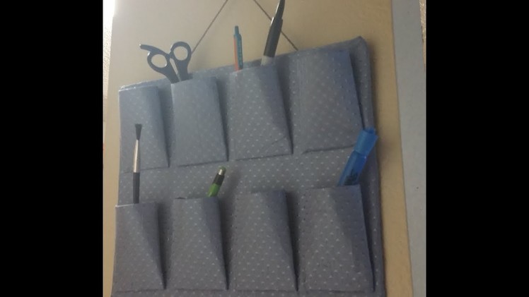 DIY Hanging Organizer Using Toilet Paper Rolls