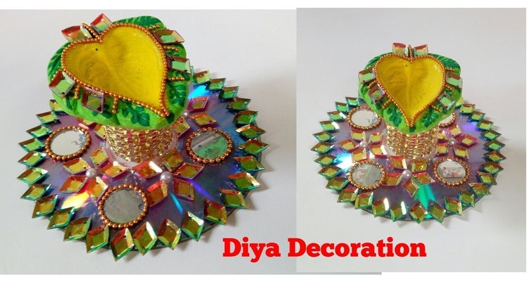 DIY : How to make Diya stand at Home | Diya Decoration 2017 | Easy Diy