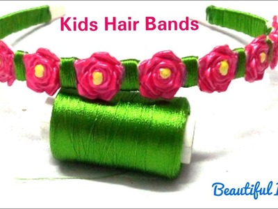 DIY.How to Make Silk thread Kids Hair Bands. Unique Hair Band Design.Old Hair Band Turn new Hairband