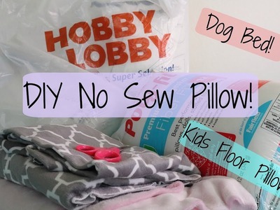 DIY no sew floor pillow
