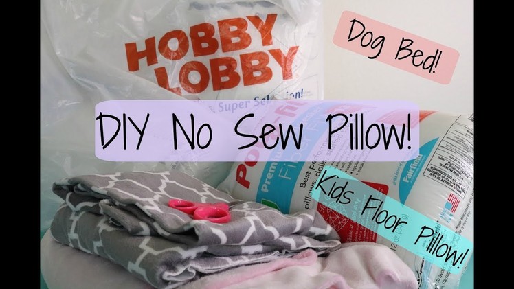 DIY no sew floor pillow