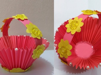 DIY Paper Basket ||  Make Wonderful Paper Basket at home  Colour Paper Crafts