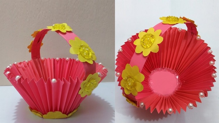 DIY Paper Basket ||  Make Wonderful Paper Basket at home  Colour Paper Crafts