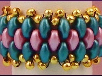 DIY | Perlen Ring | Schmuck fädeln | Easy beaded twin beads ring | beadwork jewelry
