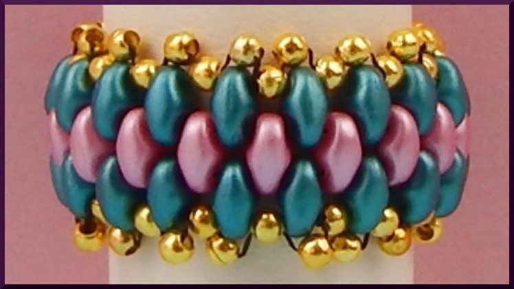 DIY | Perlen Ring | Schmuck fädeln | Easy beaded twin beads ring | beadwork jewelry