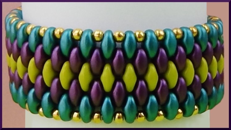 DIY | Perlenarmband mit Twin beads | Schmuck | Beaded bracelet | Beadwork jewelry