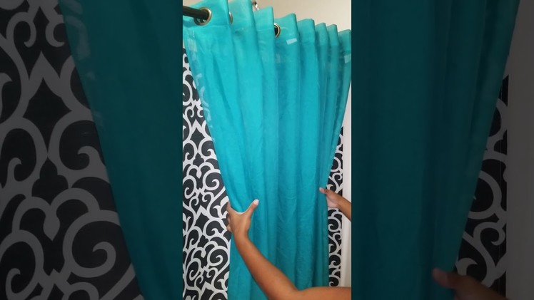 Diy shower curtain decor drapery look part 2