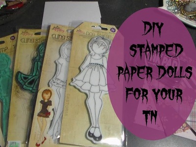 DIY stamped Prima Paper Dolls