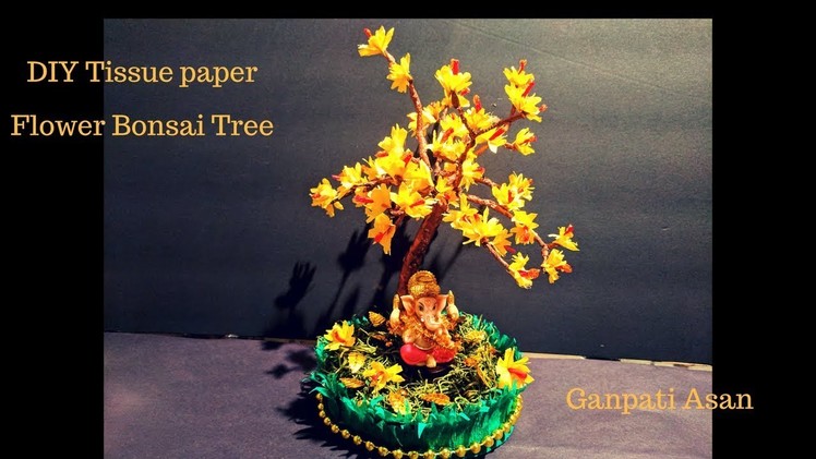 DIY Tissue paper Flower Bonsai Tree |  Diwali Special Decoration Idea
