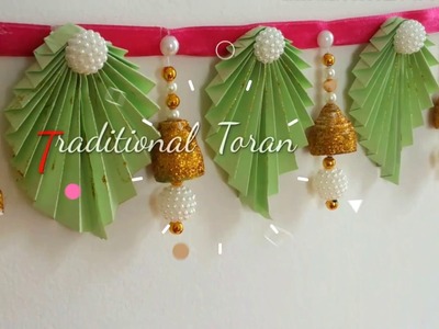 DIY Trendy Toran.Door hangings with paper at home |Diwali decoration ideas #2| Bandhanwar ideas