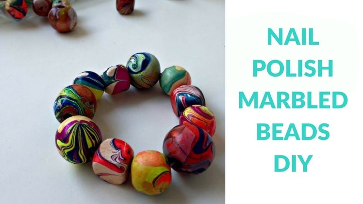 Easy DIY: beautiful marbled beads using nail polish | HispanaGlobal
