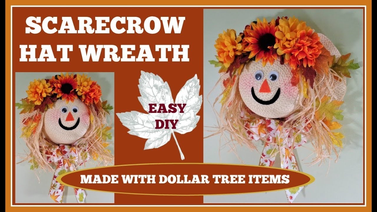 ????Fall Scarecrow Hat Wreath????. Easy DIY for Fall Decorating????