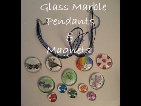Glass Marble Pendants and Magnets-DIY