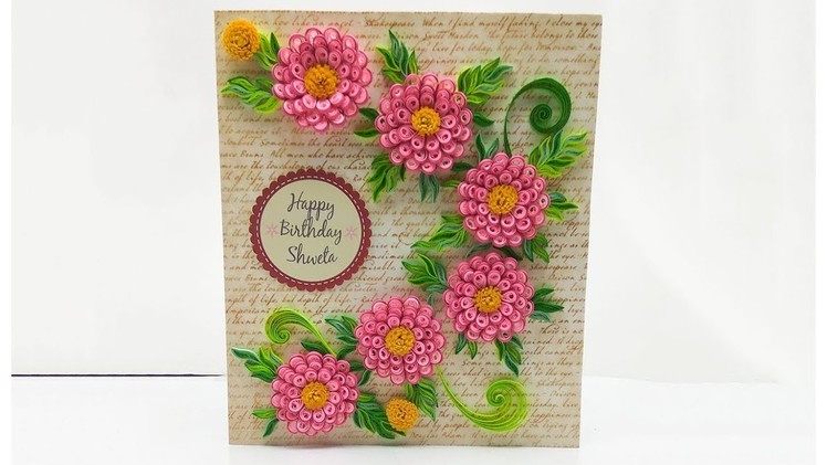 Greeting Card With Quilled Flowers | Magic Quill