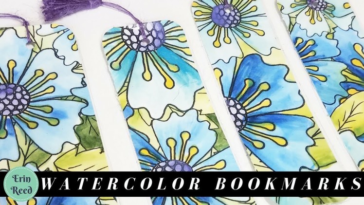 Handmade Watercolor Bookmarks made from Custom Designed Paper
