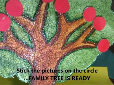 HOW TO MAKE A FAMILY TREE USING THERMOCOL (SCHOOL PROJECT FOR  KIDS)