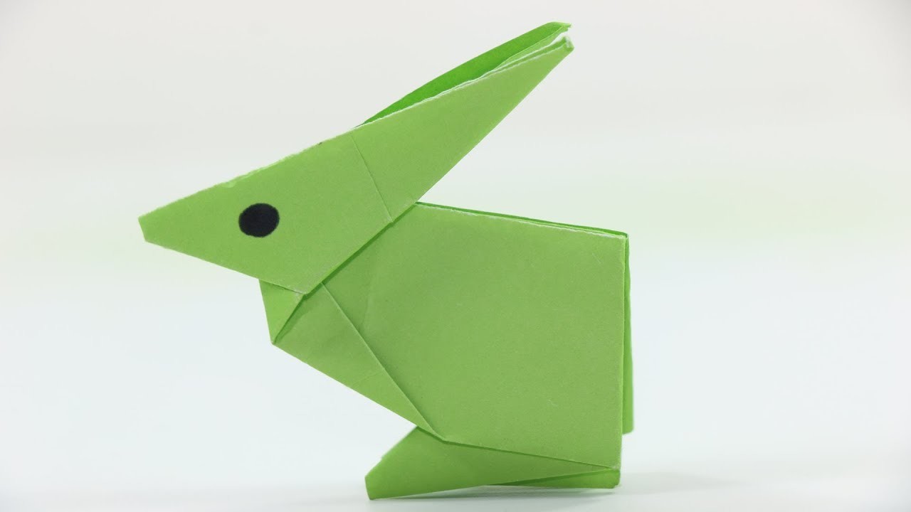 How to make a paper Rabbit Easy tutorial, Origami Animals, Origami