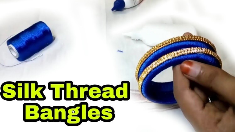How to make designer silk thread fancy side model || DIY ,Silk Thread Bangles