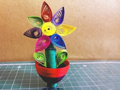 Quilling How To Make Paper Art Quilling Flowers Vase Paper