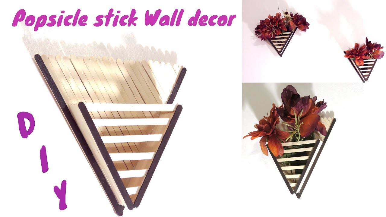 How to make Popsicle stick Wall decor, DIY, Crafts