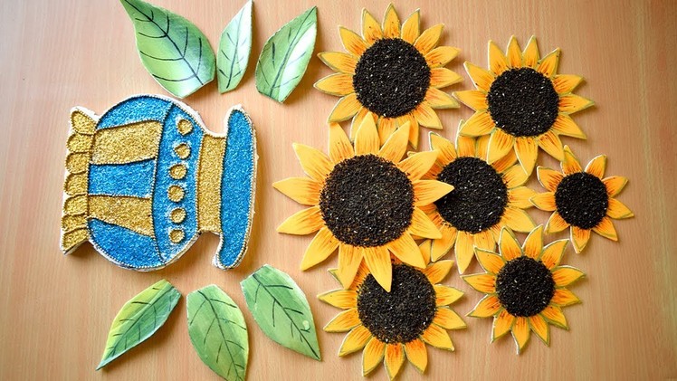 How to Make Sunflower With Paper Plate & Black Tea (Easy DIY) - Shamcraft