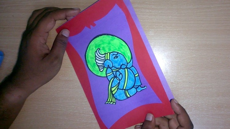 Lord Ganesha - DIY Handmade Paper Greeting Card Design | Ganesh Chaturthi special