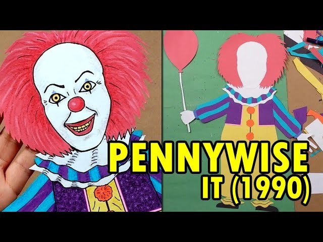 Making Pennywise (1990) Out Of Construction Paper - Stephen King’s It