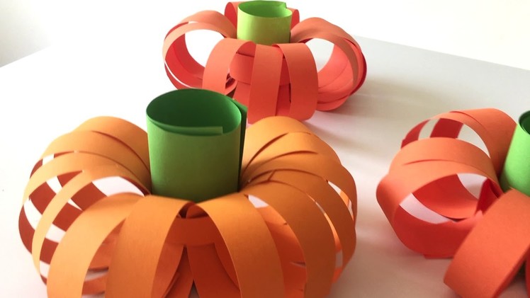 New and easier way to make a paper pumpkin