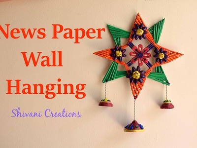 News Paper Wall Hanging. Best from Waste. wall decorations