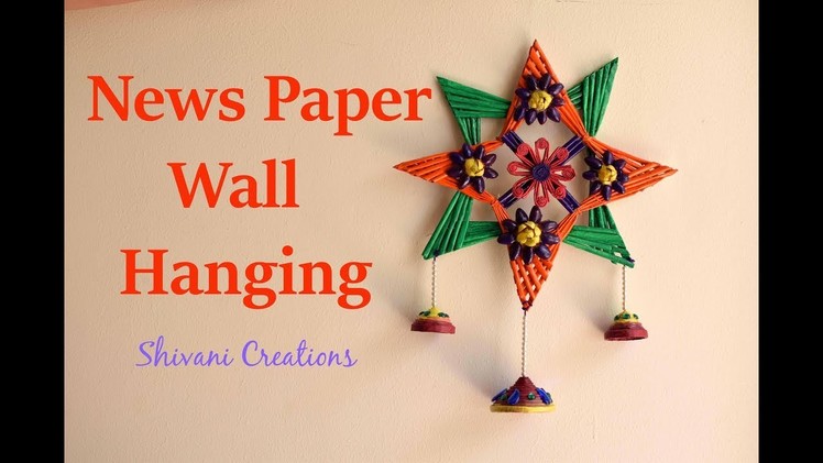 News Paper Wall Hanging. Best from Waste. wall decorations