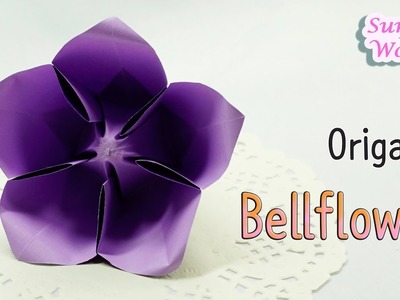 Origami - Bellflower, Balloon Flower (paper flower)