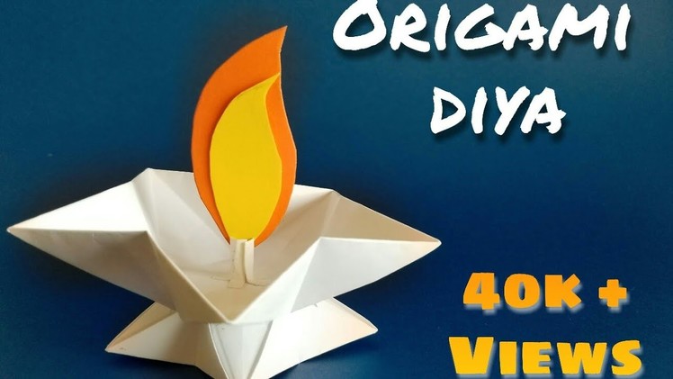 Origami diya | DIY paper candle | star lamp. diya | paper diya | diwali decoration ideas@ArtistInU