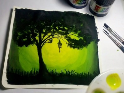 PAINTING IDEA #1: poster paint on paper
