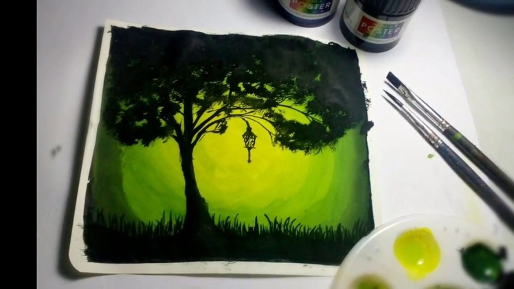PAINTING IDEA #1: poster paint on paper