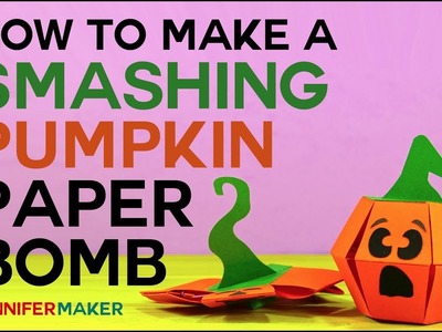 Smashing Pumpkin Paper Bomb - Pop-Up Toy Tutorial & Pattern - Kamikara - パンプキン爆弾