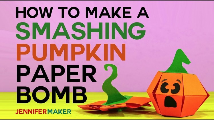 Smashing Pumpkin Paper Bomb - Pop-Up Toy Tutorial & Pattern - Kamikara - パンプキン爆弾