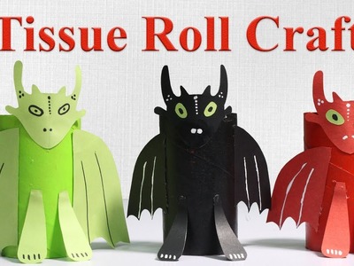Tissue Roll Dragon Monster DIY | Cardboard Tube Crafts for Kids | Tissue Roll Recycling