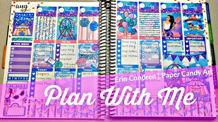Vlogust Day 13: Plan With Me | Erin Condren Vertical Planner | Paper Candy Art