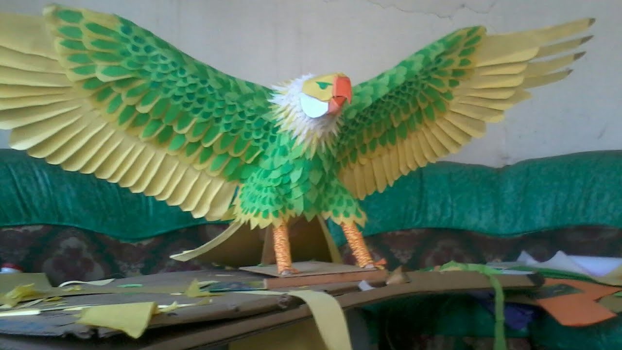 Wow Amazing DIY Eagle birds from paper cara membuat 