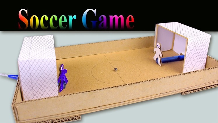 WOW !!!! How To Make Mini Desktop Soccer Game From Cardboard -  Cardboard Game Diy  At Home