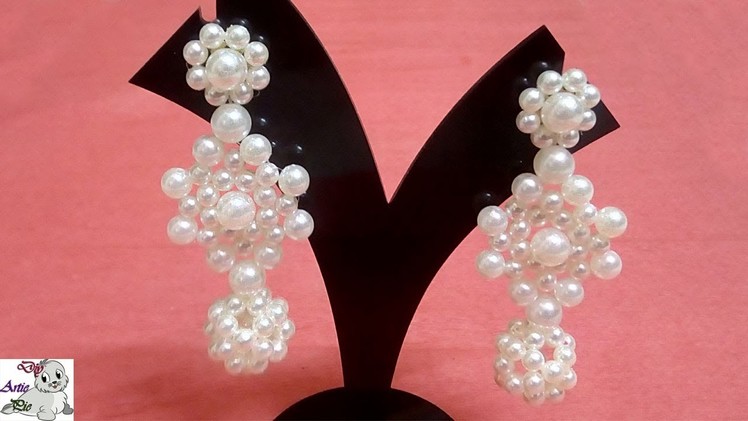 #21 How to Make Pearl Beaded Earrings || Diy || Jewellery Making