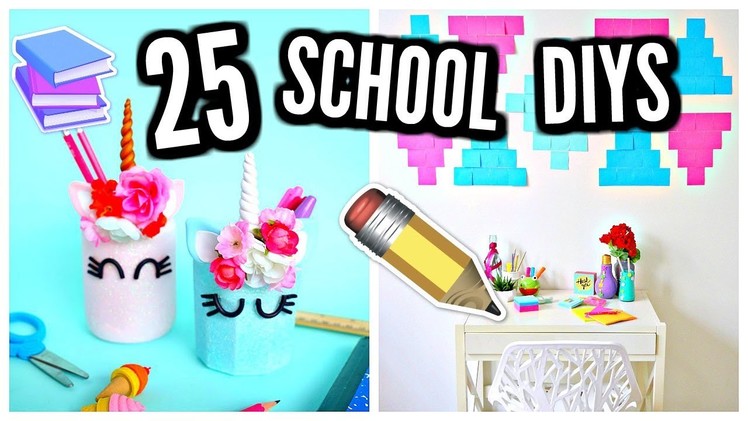 25 DIY SCHOOL SUPPLIES & Room Decor! 2017-2018