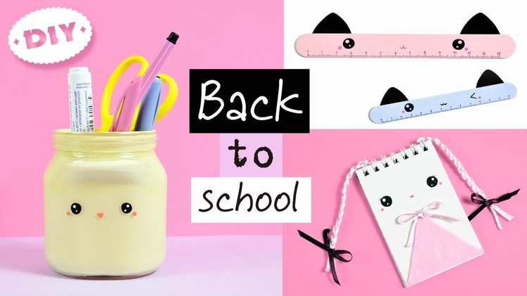 3 DIY School Supplies! KAWAII Crafts for Back to School! Easy Back To School DIY Projects!