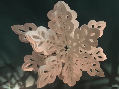 3D Hanging Paper Snowflakes DIY Tutorial