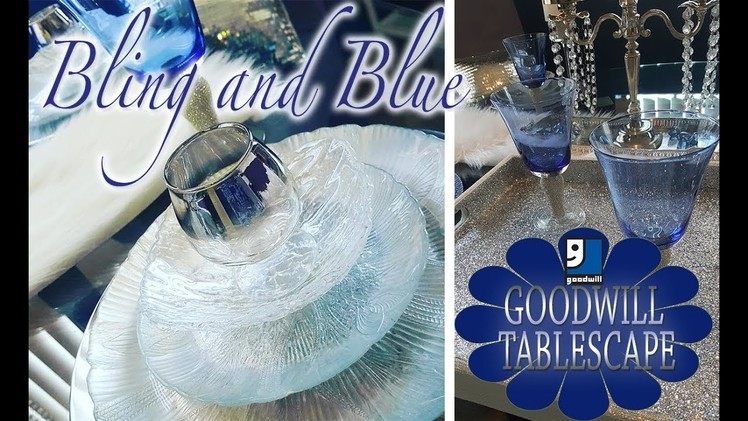 August Tablescape | Must See DIY GOODWILL Bling Tray and Placemat!!!!!!