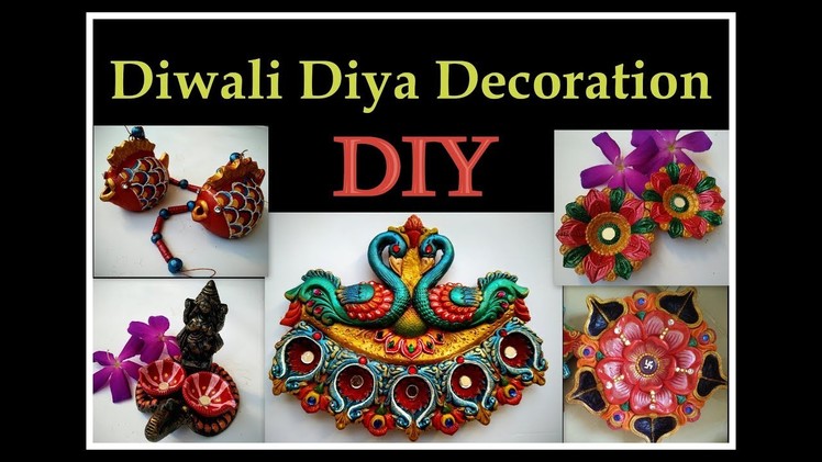 Diwali Diya Decoration ideas | How to color Diwali Diyas at home DIY