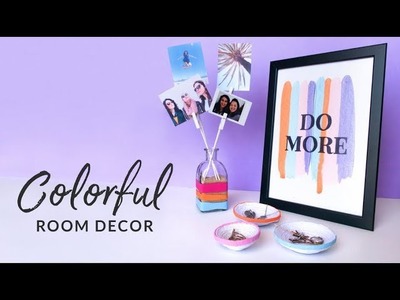 DIY 3 Colorful RoomDecor Items | Dorm Room Decor | Curly Made