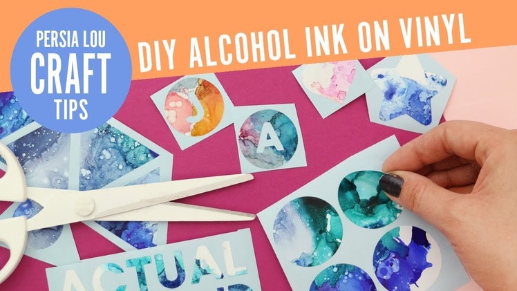 DIY Alcohol Ink Art on Vinyl - Make Cool Marbled Decals